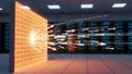 Digital Firewall Protecting Server Room from Cyber Attack Royalty Free Stock Photo