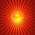 Glowing Bright Heart Background
