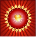 Glowing Bright Heart Background