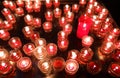 Glowing burning candles in Salzburg in Austria