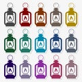 Glowing Camping Lantern icon - Illustration Royalty Free Stock Photo