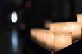 Glowing candels inside the Trento Cathetral Royalty Free Stock Photo