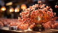 Glowing candle illuminates ornate lantern, celebrating winter traditions generated by AI