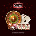 Glowing Casino Realistic Composition