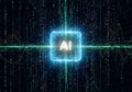 AI core with data. Royalty Free Stock Photo
