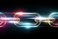 Neon Chain Links Royalty Free Stock Photo