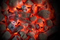 Glowing Charcoal Briquettes Background Texture Royalty Free Stock Photo