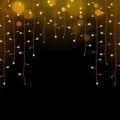 Glowing Christmas Lights Garland Royalty Free Stock Photo