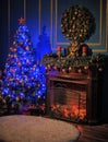 Glowing Christmas tree Royalty Free Stock Photo