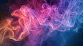 Glowing chromatic smoke ribbons slowly dissipating into the ai Royalty Free Stock Photo