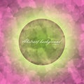 Glowing circle on abstract of blurred texture