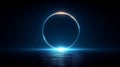 Glowing Circle On Water At Horizon Royalty Free Stock Photo