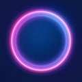 Glowing circular gradient with vibrant orbit effect on a dark background Royalty Free Stock Photo