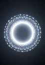 A glowing circular network structure is composed of Royalty Free Stock Photo