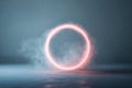 A glowing circular orb emits soft light gradients, enhancing a sense of focus and tranquility. The dark-to-light Royalty Free Stock Photo