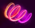 Glowing circulate colorful trail. Royalty Free Stock Photo