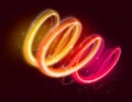Glowing circulate colorful trail. Royalty Free Stock Photo
