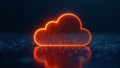 Glowing Cloud Computing Concept Royalty Free Stock Photo