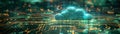 Innovative Cloud Computing Network A Glimpse into the Future of Digital Technology and Advanced Data Processing in a Connected Royalty Free Stock Photo