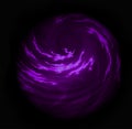 Glowing Cloudy Swirling Purple Planet Orb