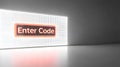 Glowing Code Input Prompt in Clean Design