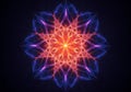 Glowing Colorful Mandala Abstract Geometric Design Royalty Free Stock Photo