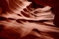 Glowing colors of Upper Antelope Canyon, the famous slot canyon in Navajo reservation near Page, Arizona, Royalty Free Stock Photo