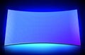 Glowing concave led wall video screen