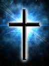 Glowing cross Royalty Free Stock Photo