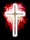 Glowing cross Royalty Free Stock Photo
