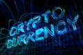 Glowing cryptocurrency background