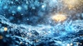 Glowing Cube Network Digital Data Abstract Tech Background AI generated. Royalty Free Stock Photo