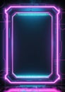 Glowing cyberpunk frame 80s retro nostalgic