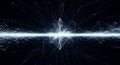Glowing data stream forming a central nexus point Royalty Free Stock Photo