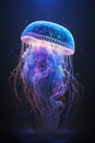 Glowing Deep-Sea Jellyfish: A Radiant Beauty in the Darkness