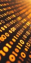 Glowing Digital Binary Code Stream, Representing Technology, Cybersecurity, and Data Flow Royalty Free Stock Photo