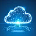 Futuristic Cloud Computing Data Network Royalty Free Stock Photo