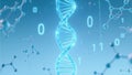Digital Blue DNA Helix Structure on Tech Background Royalty Free Stock Photo