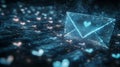 Glowing Digital Email Network Communication Royalty Free Stock Photo