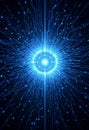 Glowing Digital Energy Core Surrounded By Advanced Circuit Network Technology Concept Royalty Free Stock Photo
