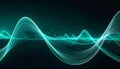Glowing Digital Energy Waveform Visualization Royalty Free Stock Photo