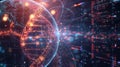 Glowing Digital Helix Over Earth - Futuristic Biotech & Data Integration