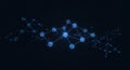Glowing digital nodes form an abstract data structure Royalty Free Stock Photo