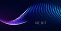 Glowing digital particle wave digital technology background