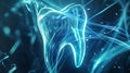 Glowing Digital Tooth Royalty Free Stock Photo