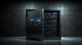 A glowing digital vault with secure data encryption