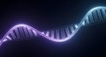 Glowing DNA Double Helix Structure on Dark Background Royalty Free Stock Photo