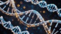 Glowing DNA Helix Biotechnology Genetic Structure Background Royalty Free Stock Photo