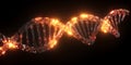 Glowing DNA Strand Genetic Code Visual Royalty Free Stock Photo