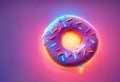 Glowing Donut 4k Wallpaper Royalty Free Stock Photo